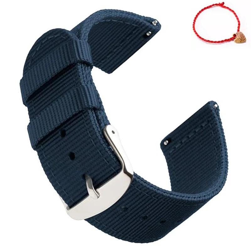 Waterproof Sailcloth Watch Band Quick Release Watch Strap 18mm 20mm  22mm Nylon Watchband
