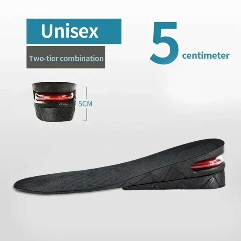 Height Increase Insole Adjustable Height Insole Height Increasing Shoe Inserts Air Cushion Shock Absorbing Shoe Pads 3/5/7/9cm