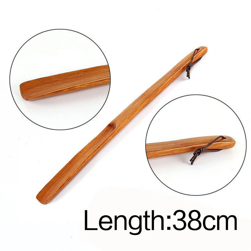 Professional Shoe Spoon Home Tools Durable Professional Wooden Shoe Horn Flexible Wood Long Handle Shoehorn Useful Shoe Lifter
