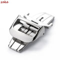 Stainless Steel Watch Buckle Silver Gold Rose Watch Clasp Accessories 18mm Replacement Buckle for Jaeger Watch Strap with Tool