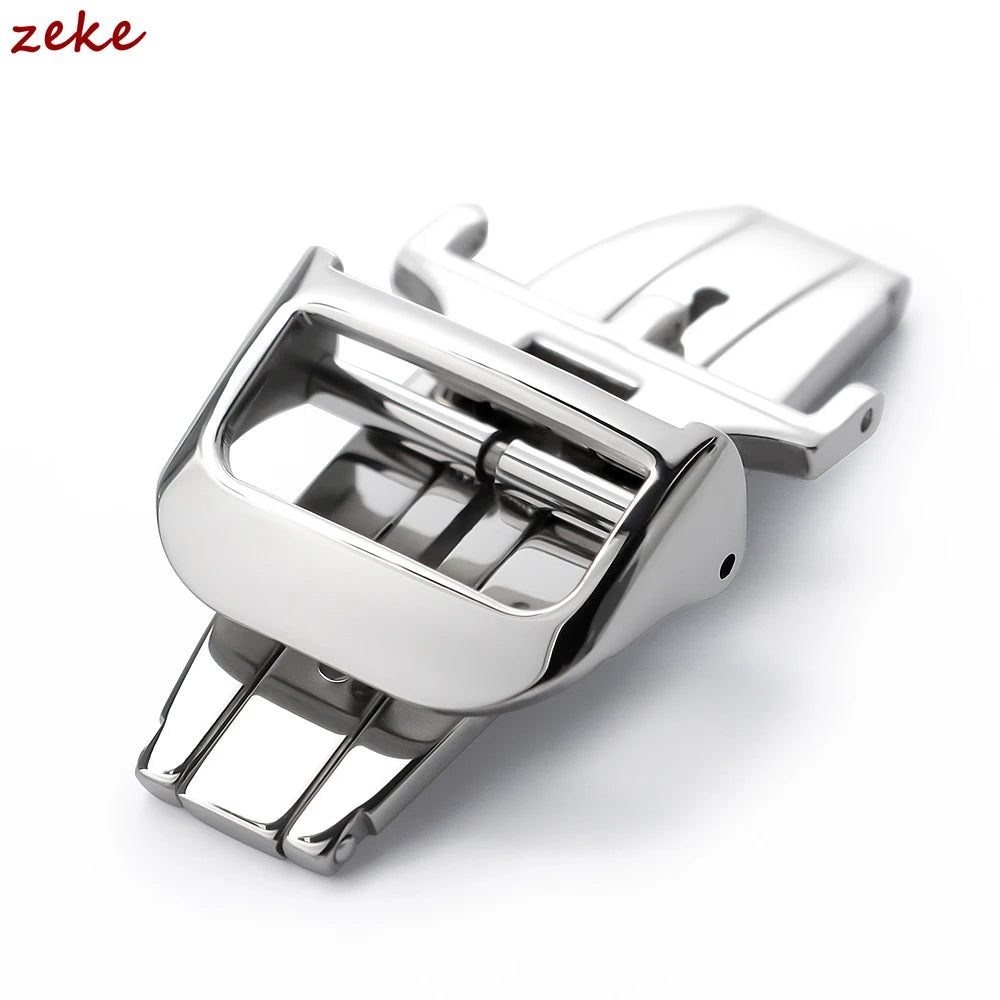 Stainless Steel Watch Buckle Silver Gold Rose Watch Clasp Accessories 18mm Replacement Buckle for Jaeger Watch Strap with Tool