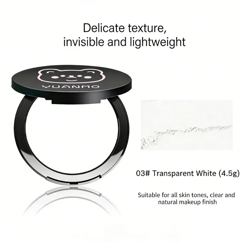 Transparent White Pressed Powder Oil Control Silky Soft Focus Foundation Palette Concealer Brighten Modifying Dullness Makeup