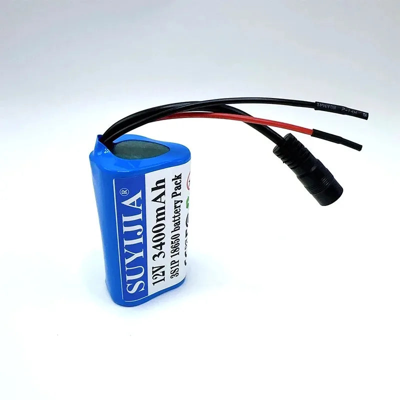 New Original 12V 3S1P Battery 6800mAh 12.6v 11.1v 18650 Lithium-ion Battery Pack Rechargeable Battery for CCTV Camera Fascia Gun