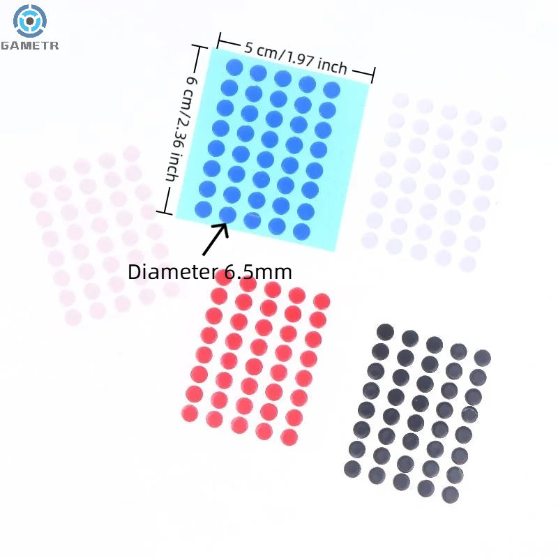 40Pcs 6.5mm Diameter 0.8mm Thickness Small Dots Universal Mouse Skates For Mouse Foot Glide Feet Sticker