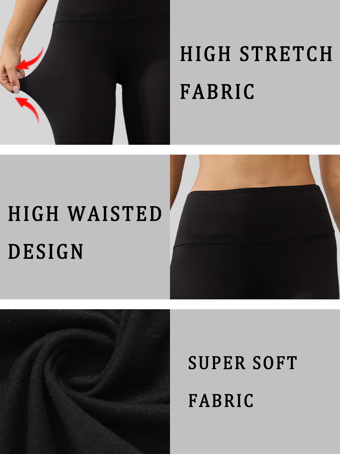 3 Pack High Waisted Women's Leggings with Tummy Control-Super Soft Comfortable Fit for Yoga Running Workout and Daily Activities