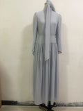 Women Eid Abayas Party Long Dresses Headscarf Diamond Chain Muslim Ramadan Morocco Dubai Kaftan Islam Vestidos Robe Jalabiya