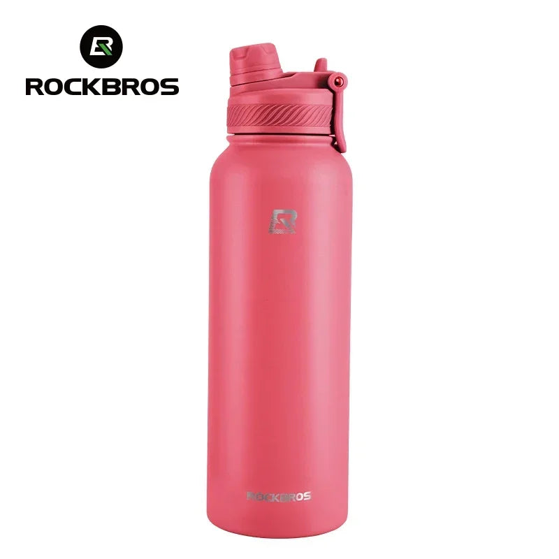 ROCKBROS Thermal Water Bottle Sports Water Bottle Non Slip Stainless Steel Cold And Hot Thermo Cup Cycling Hiking Equip