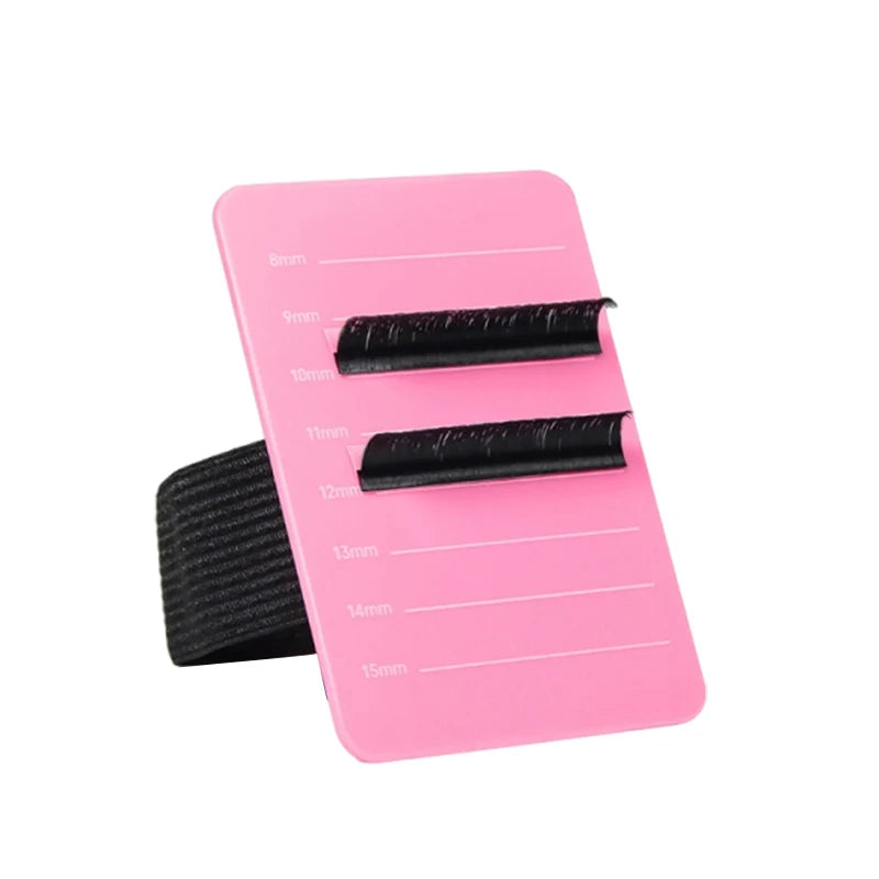 Acrylic Lashes Holder Pad Individual Eyelash Tablet with Bandage 7-14mm/8-15mm Eyelash Extensions Hand Plate Salon Makeup Tools