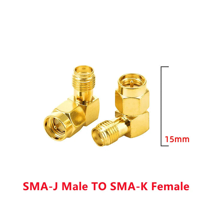 2PCS SMA to SMA Adapter SMA Male Female to Male Female RP SMA Straight 3 Way Right Angle 90 135 Degree RF Connector for Antenna
