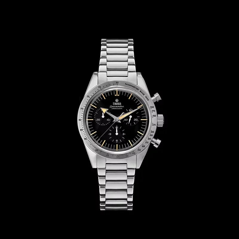 Thron T026 Mechanical Watch PT5000/Swiss Ronda Movement Men's WatchSapphire Crystal 316L Stainless Steel Vintage Style Watch