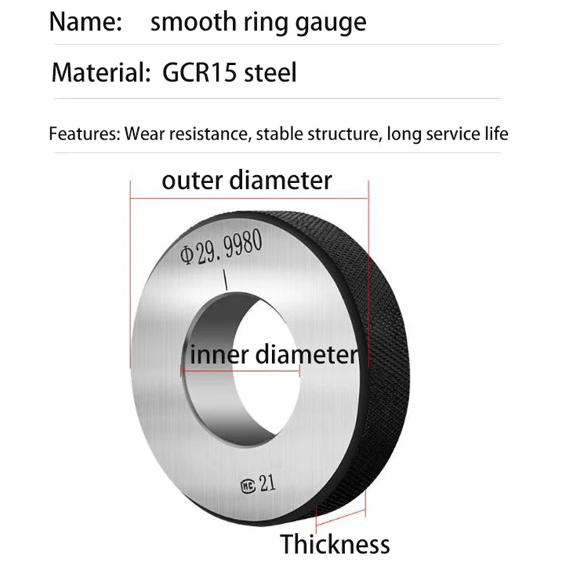 5-250 Full Specification High-Precision Smooth Calibration Ring Gauge, Inner Diameter Calibration Ring Gauge, Smooth Ring Gauge