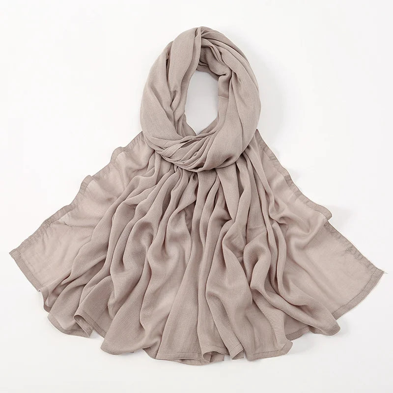 Fashion Modal Hijab Rayon Cotton Shawls Muslim Hijabs For Women Plain Scarf Big Size Headscarf Islamic Turban Headband 190*85cm