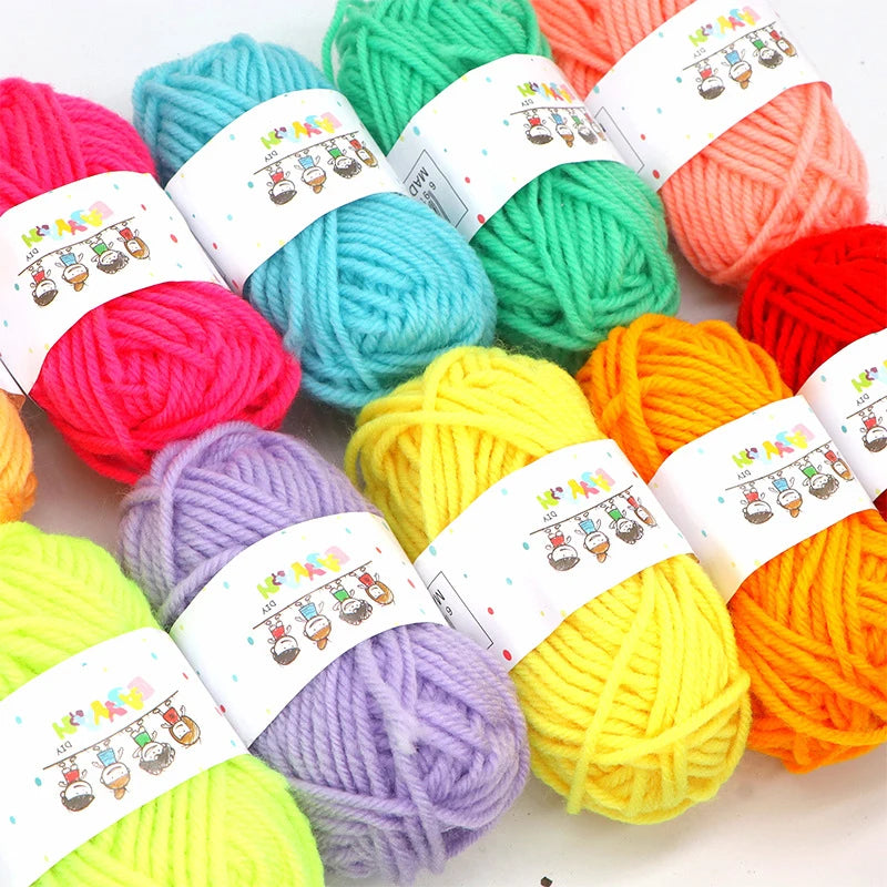 12Pcs Soft Warm DIY Cotton Wool Threads Soft Yarn Fine Quality Hand-Knitting Thread For Handmade Knitting Crochet Yarn