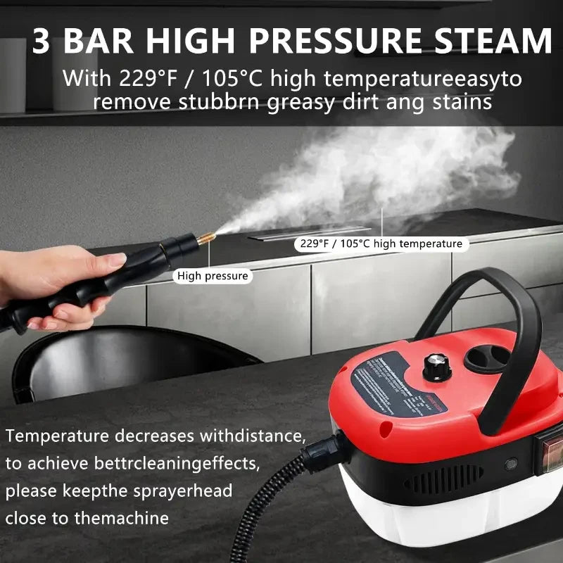 EU Plug 1500W 220V,US Plug 2500W 110V.Car washer,High-temperature steam cleaner, jet cleaner, kitchen range hood，Christmas gifts
