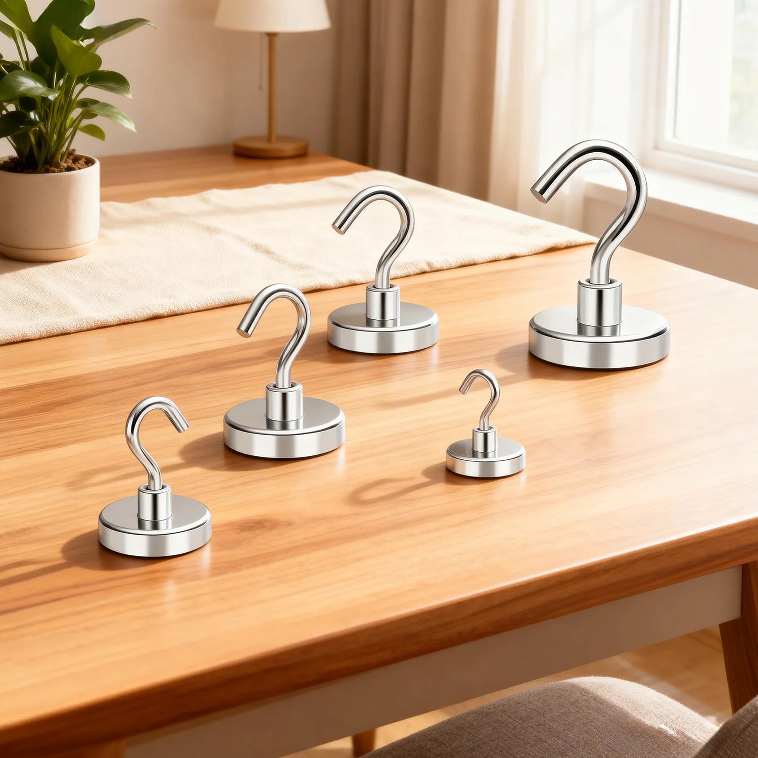 Magnetic Hooks Super Strong Magnets Neodymium Magnet Powerful Magnets Hanging Hooks for Bathroom Kitchen Organizers