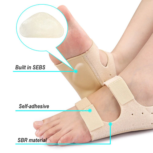 1Pair Relief Plantar Fasciitis Heel Protectors Shockproof  Achilles Tendonitis Heel Support Cushion Adjustable Heel Inserts Pads