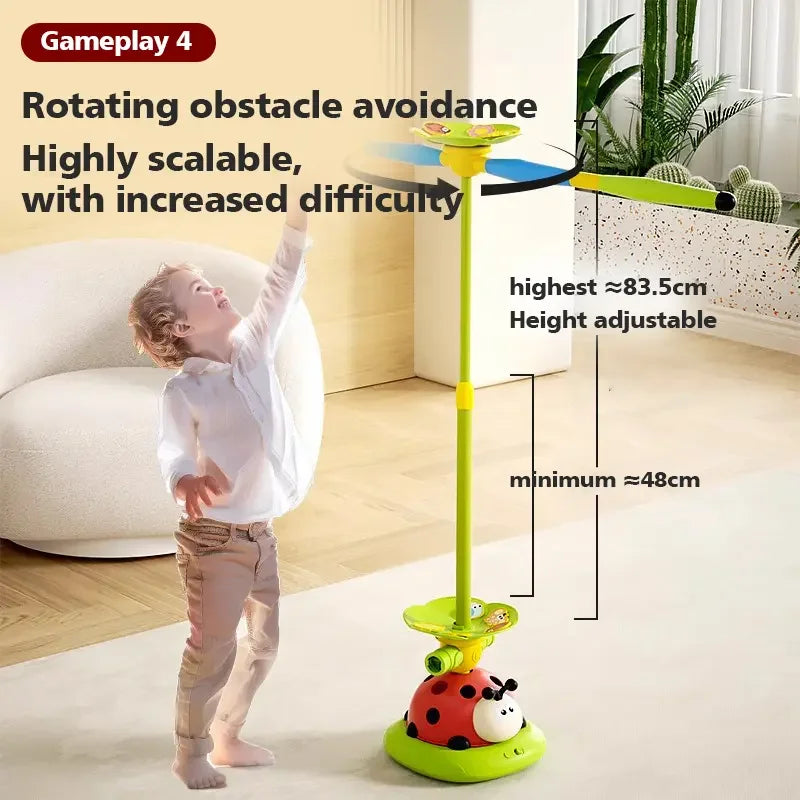 Kids Sports Toy 5/3/2 In1 Skipping Rope Toss Rings Game Stomping Launch Launcher Jumping Indoor Outdoor Sensory Training