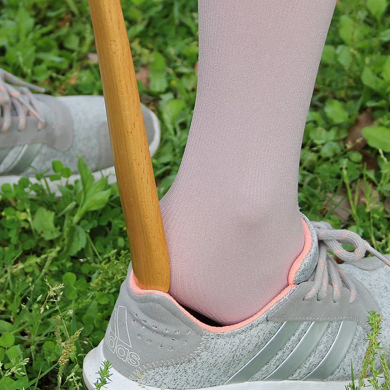 Professional Shoe Spoon Home Tools Durable Professional Wooden Shoe Horn Flexible Wood Long Handle Shoehorn Useful Shoe Lifter