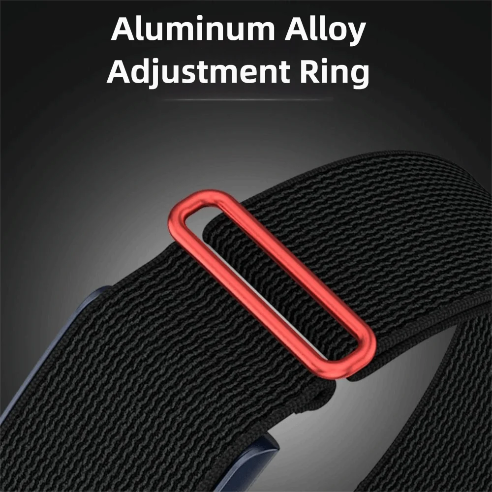 Nylon Sport Band Bicep Band Loop Design Adjustable Replacement Wristband Breathable for Amazfit Helio Strap