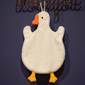 Cartoon Goose Hand Towel for Kitchen Bathroom & Toilet Super Absorbent Quick Dry Hanging Type Hardwearing