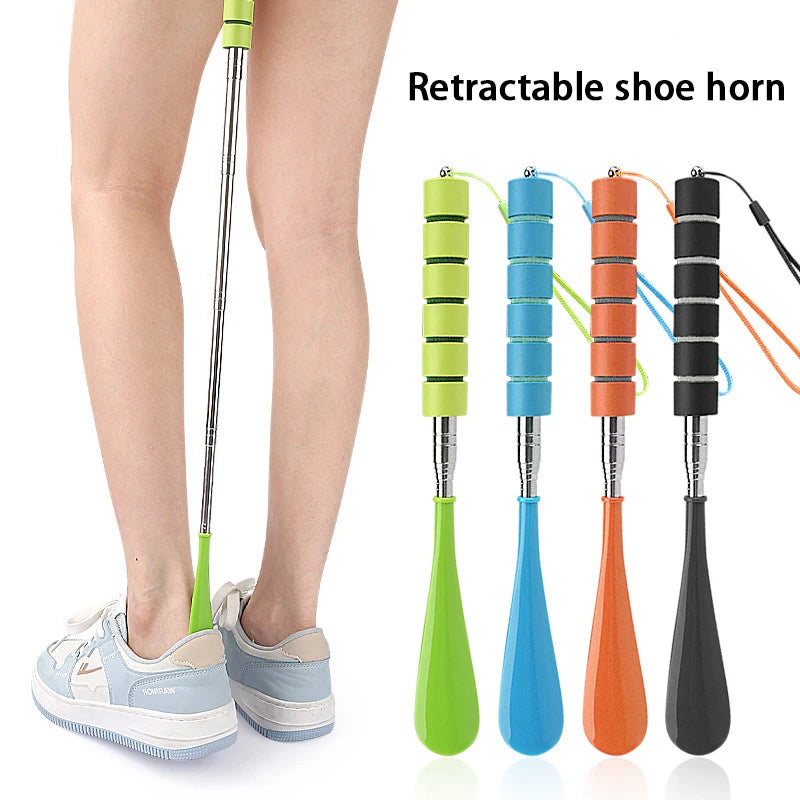 Stretchable Long Shoe horns 30cm-71cm Metal Shoehorn pregnant woman elderly Shoe spoon household Shoe spatula 1Pcs/2Pcs