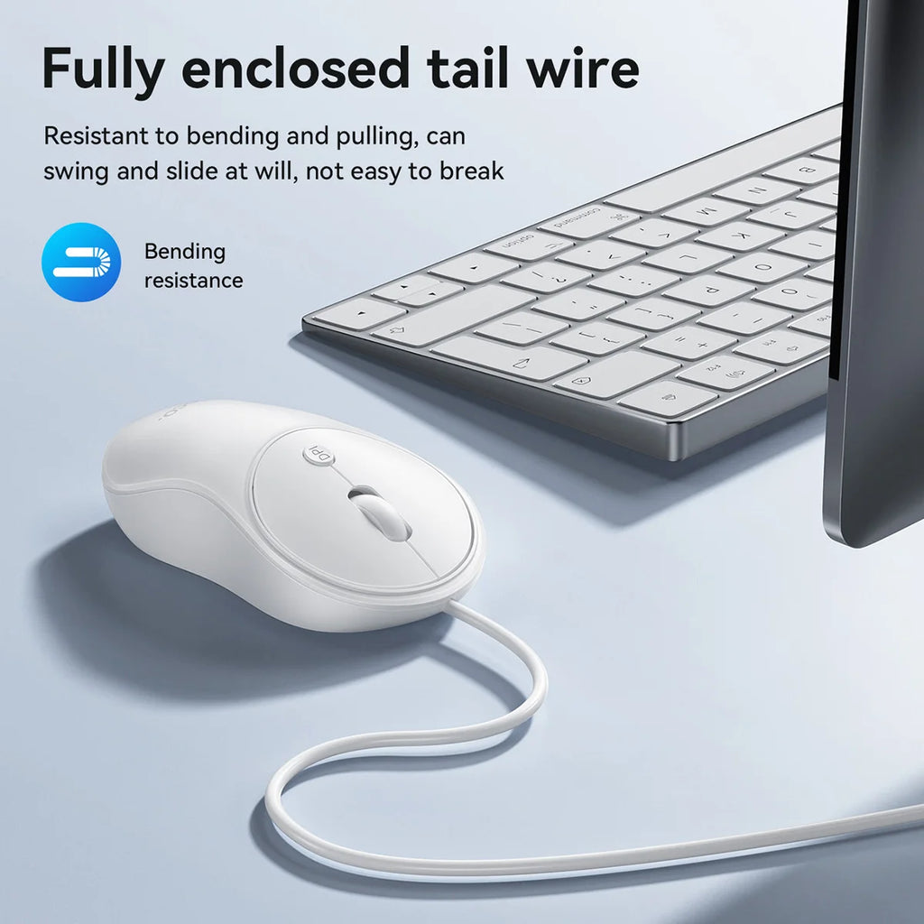 Hoco Silent USB Wired Mouse For Home Office 1000/1600DPI Corded Ergonomic Computer Mouse For Laptop Desktop Computer PC Notebook