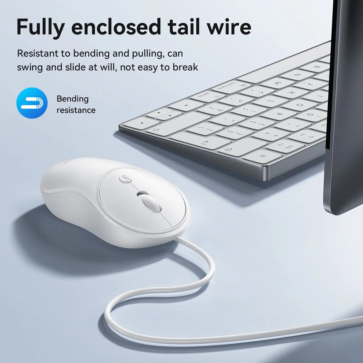 Hoco Silent USB Wired Mouse For Home Office 1000/1600DPI Corded Ergonomic Computer Mouse For Laptop Desktop Computer PC Notebook