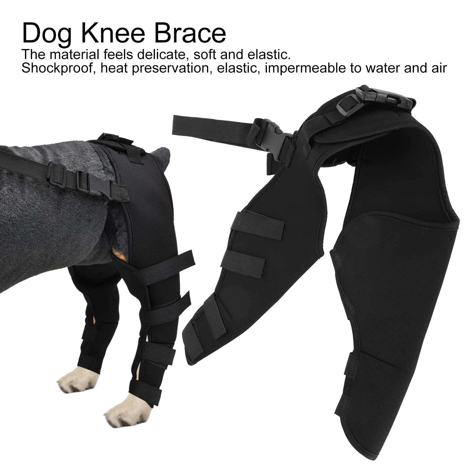 Pet Dog Hind Legs Protector Adjustable Knee Brace Leg Support for Dogs Hind Legs Recover Adjustable Pet Knee Pads Dog Knee Brace