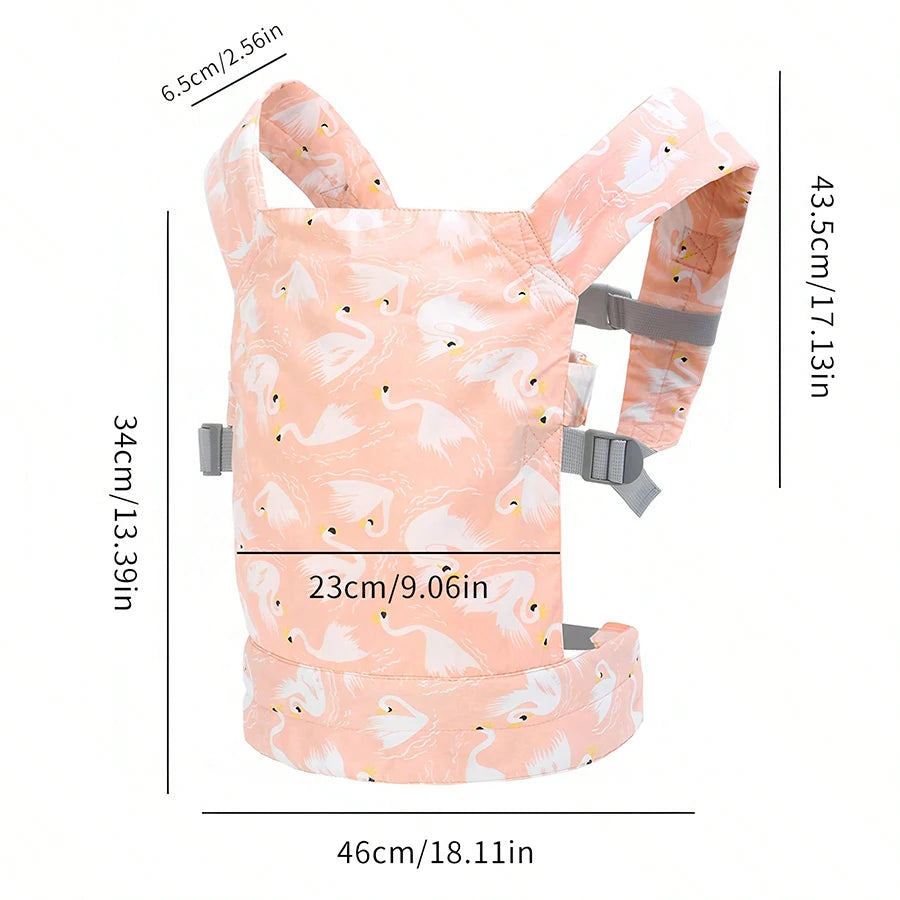 1Pc Toddler Doll Carrier, Pet Carrier, Adjustable Baby Carrier for Infants and Toddlers, Multifunctional Pretend Play Doll Double Ring Carrier, Suitable for Children Aged 3-6, Toy Backpack.