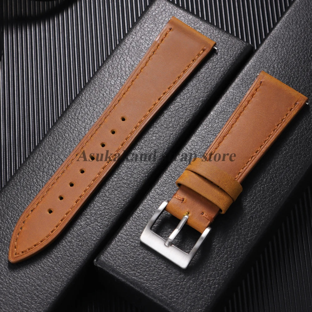 18mm Quick Release Vintage Leather Straps for Casio Mod Kit for F-91W W-800H SGW400 F84 F105/108 A158/168 AE1200/1300 Bracelets