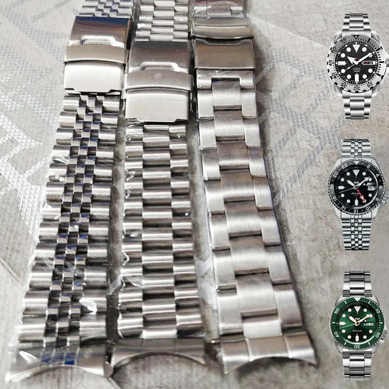 Traditional Watch Strap For Casio Duro Mdv106/107 For Seiko Skx007/Skx009 Diving Steel Metal 20/22mm Watchband Replacement Parts