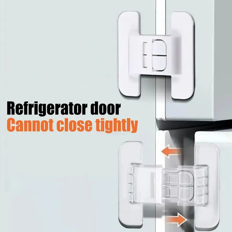 Refrigerator Locks Refrigerator Child Lock Self-Adhesive Fridge Closer Fixed Buckle for Glass Metal Protection Kids Adults Home