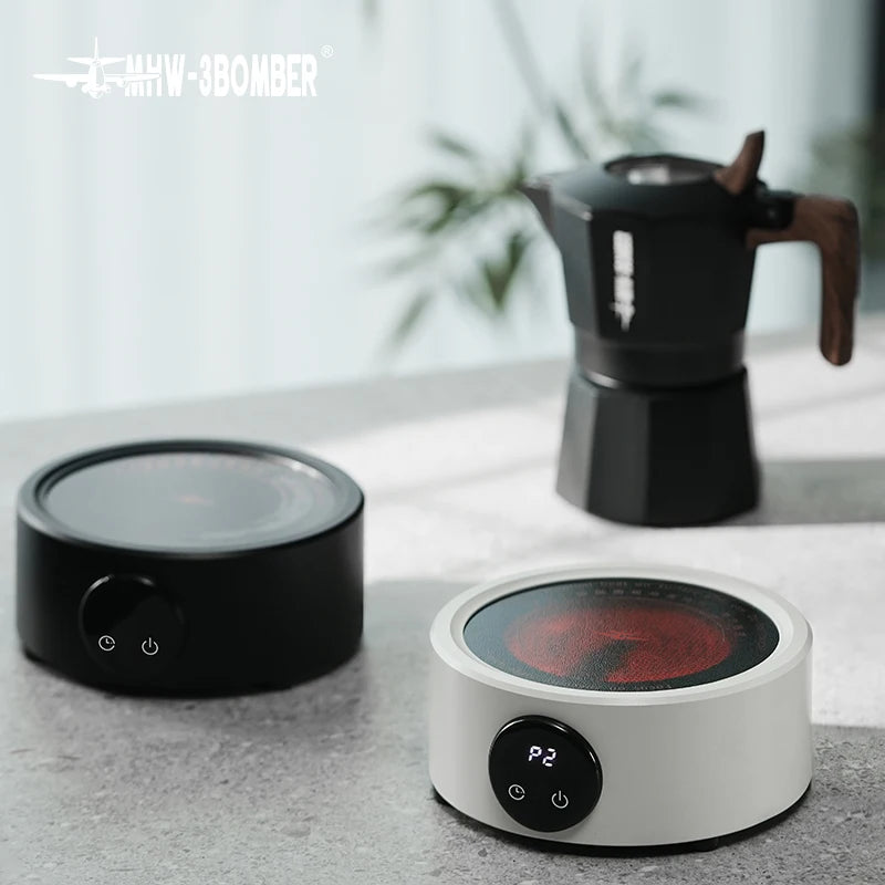 MHW-3BOMBER Mini Coffee Electric Stove for Moka Pot 800w Ceramic Cooktop Milk Water Heating Furnace Coffee Tool Camp Kitchen Use