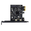 SATA Power USB3.2 Gen2 10Gbps ASM3142 Chip 2Port TYPE-C PCIE Card for Desktop PC PCI Express 3.0 X1 to Dual USB-C Expansion Card