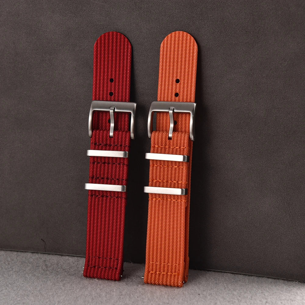 MZDTIMK Sailcloth Nylon Ribbed Strap 18mm 20mm 22mm New Design Quick Release Military Ribbed Nylon Watch Bands