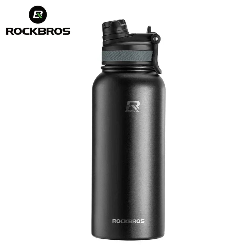 ROCKBROS Thermal Water Bottle Sports Water Bottle Non Slip Stainless Steel Cold And Hot Thermo Cup Cycling Hiking Equip
