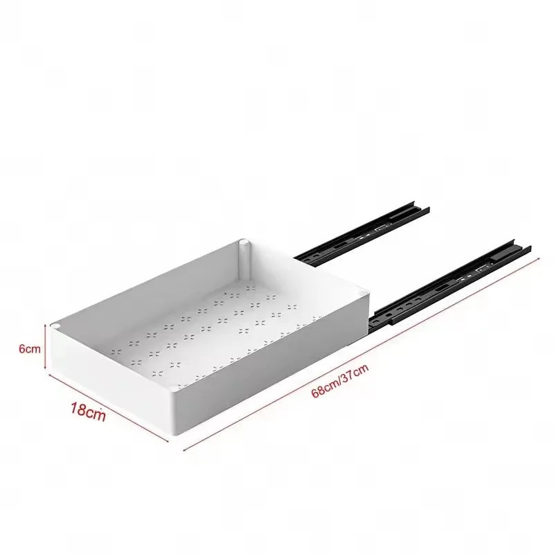 1-2pcs Kitchen Organizer Pull Out Cabinet Storage Rack Drawer Type Storage Tray with Slide Rails Cabinets Organizer for Pantry