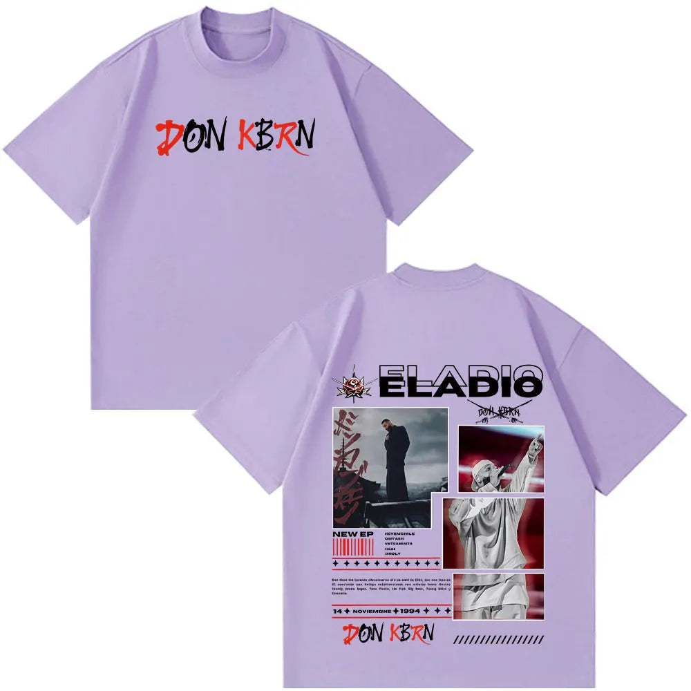 Eladio Carrion DON KBRN 2025 Album Graphic T-shirts Men Women Clothing Fashion Hip Hop Tshirt Casual Cotton Short Sleeve T-shirt