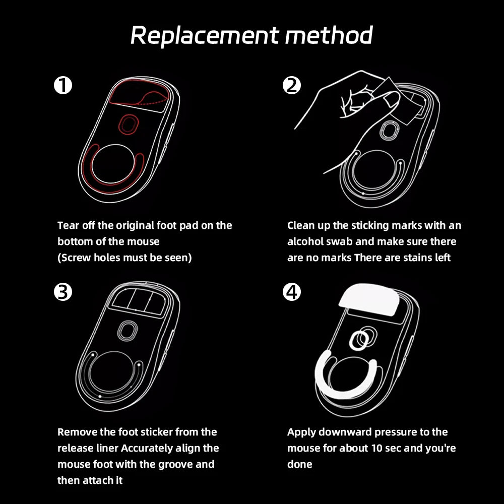 2Pack G Pro Wireless Mouse Skates Wear-Resistant Smooth Mice Glass Skates Pad Suitable for with Logitech Gaming Mouse