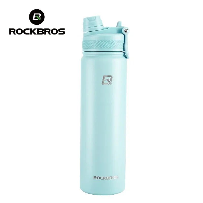 ROCKBROS Thermal Water Bottle Sports Water Bottle Non Slip Stainless Steel Cold And Hot Thermo Cup Cycling Hiking Equip