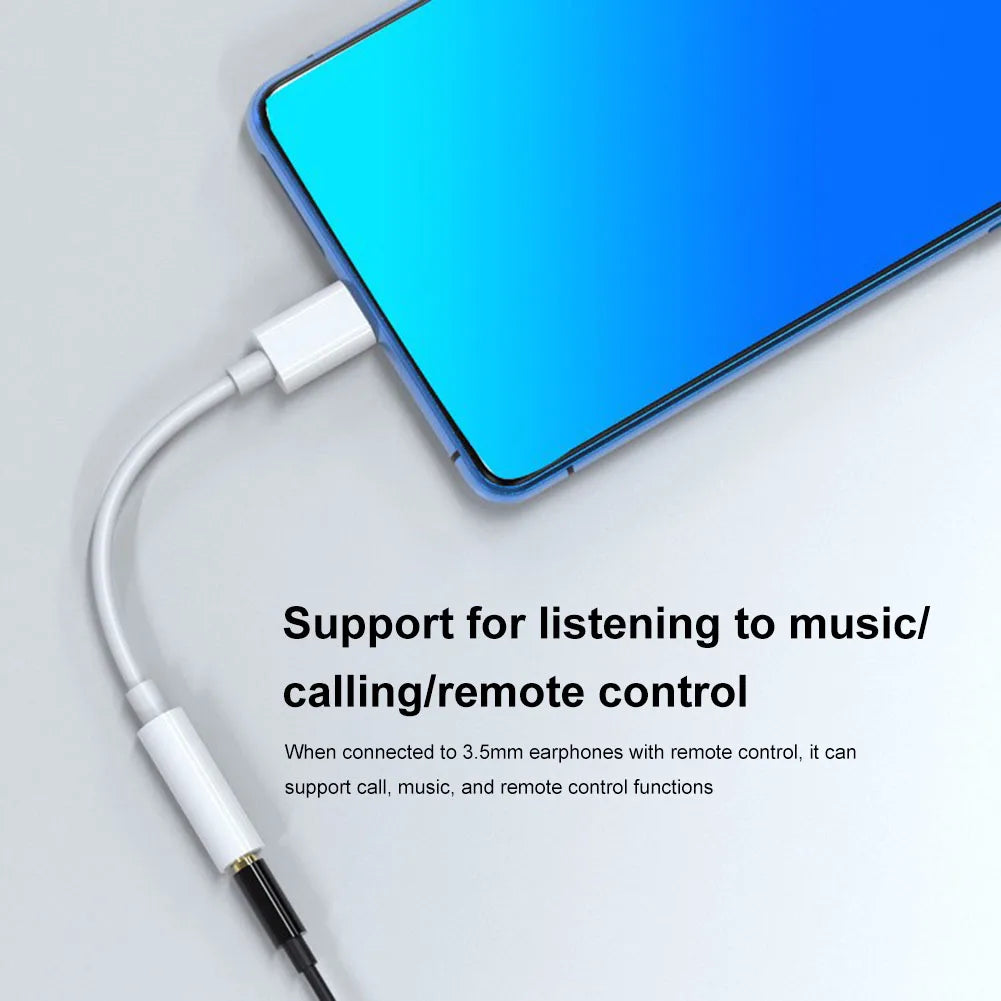 Type C Headset Adapter Portable Type-C To 3.5mm Aux Adapter Earphone Cable Converter for Smart Phone Accessories