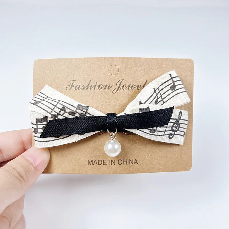 New Music Girl Hair Clips, Cute Piano & Violin Art Style, Kid-Friendly Non-Damaging Hair, Fashionable Princess Accessories