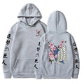 Hot Anime Attack on Titan Wings of Liberty Sakura Wings of  MenSweatshirt Streetwear Print Autumn Fleece Hoodies