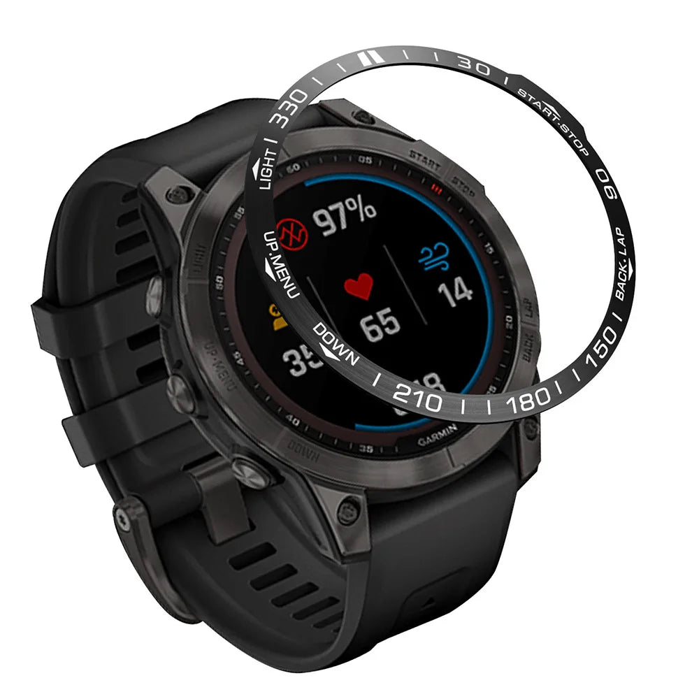Adhesive Bezel Ring For Garmin Fenix 7/7S/7X Pro Stainless Steel Protective Cover Accessories