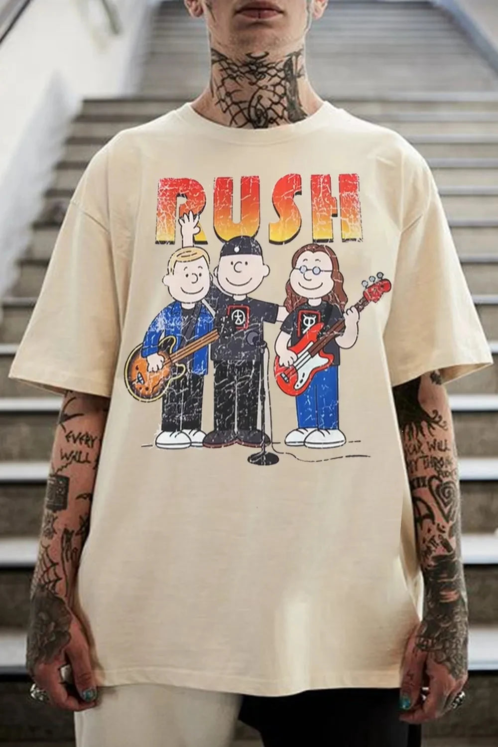 2026 Rush  Band TShirt Mens Womens Cotton Tees Summer Casual Short Sleeve Round Neck Clothing Loose Top Trend Unisex Tee