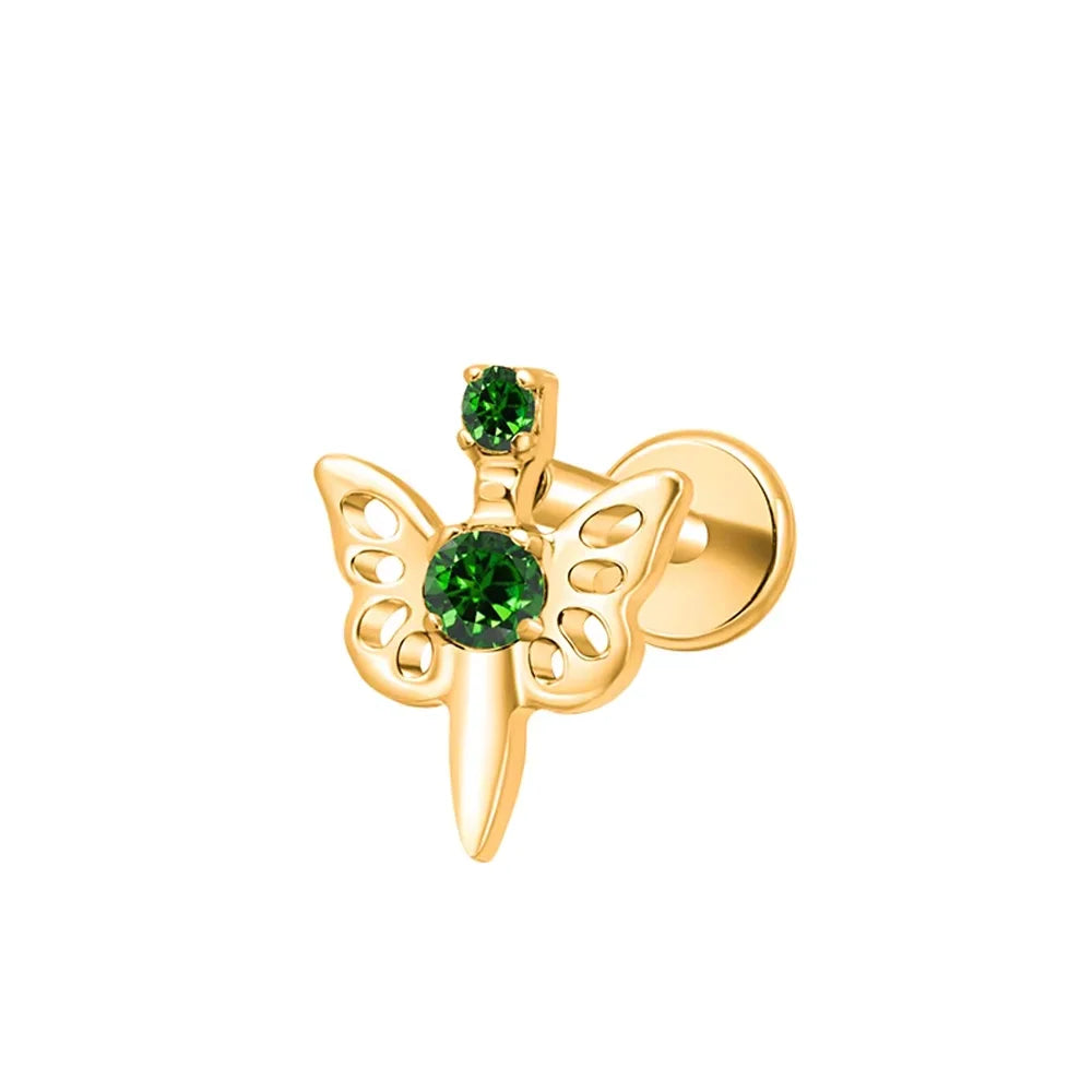 PUTITUP F136 Titanium Alloy Classic Luxury Combination Ear Studs Fashionable Ear Cartilage Lip Studs Body Piercing Jewelry