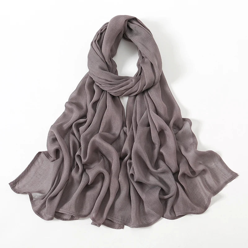 Fashion Modal Hijab Rayon Cotton Shawls Muslim Hijabs For Women Plain Scarf Big Size Headscarf Islamic Turban Headband 190*85cm