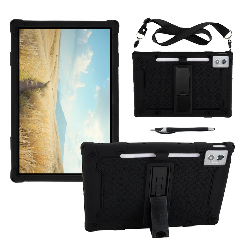 For Lenovo Xiaoxin Pad Pro 12.7 2025 Case Thickened Anti-drop Soft Silicone Stand Funda TB375FC/TB373FU 12.7" Kids Tablet Cover