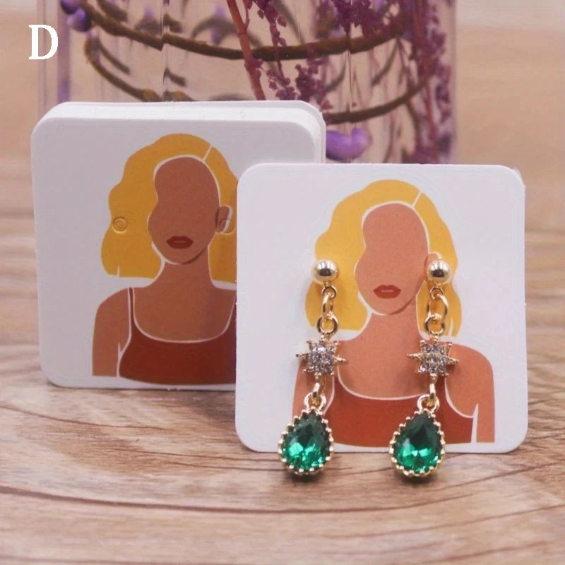 Earring Cards for Display 100 Pcs Kraft Paper Earring Display Cards Ear Studs Supplies Jewelry Holder