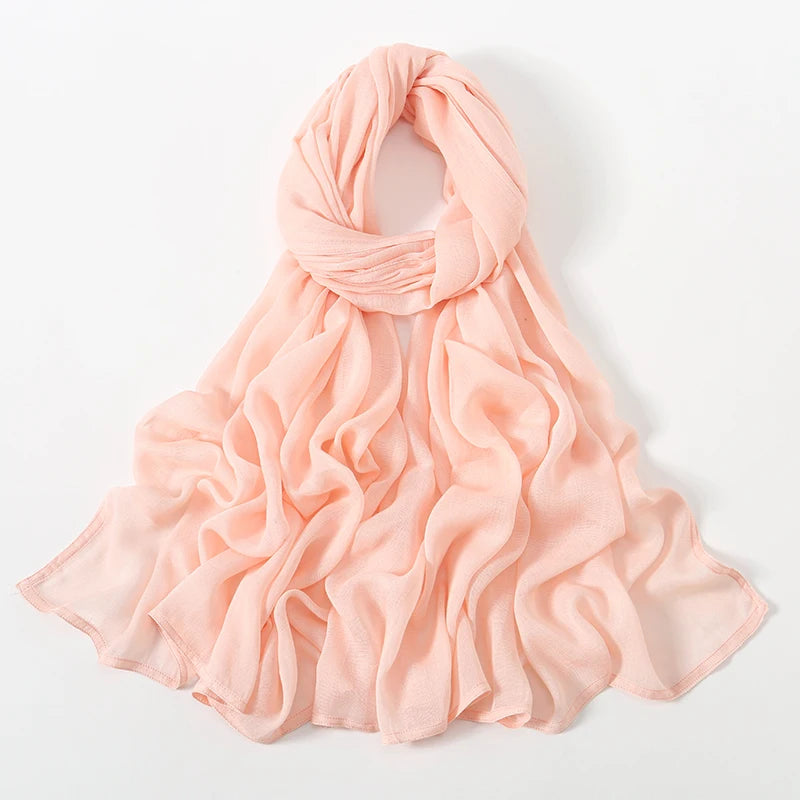 Fashion Modal Hijab Rayon Cotton Shawls Muslim Hijabs For Women Plain Scarf Big Size Headscarf Islamic Turban Headband 190*85cm